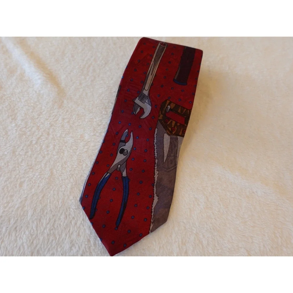Vintage‎ Home Improvement Tie Mens Tim's Garage Tool Time TV USA 90s Binford